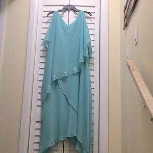 Aqua formal dress